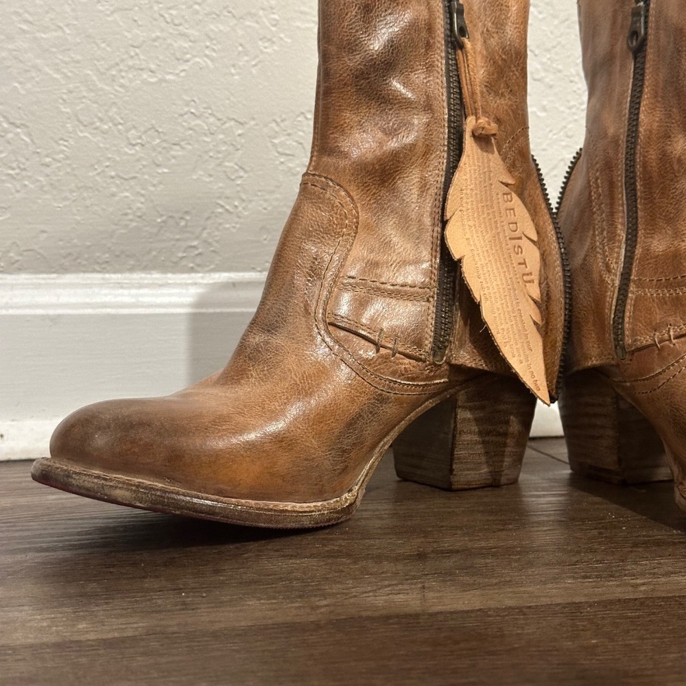 BedStu Leather Tan Boots (Size 8) Steampunk, Victorian Cowgirl - Picture 7 of 8